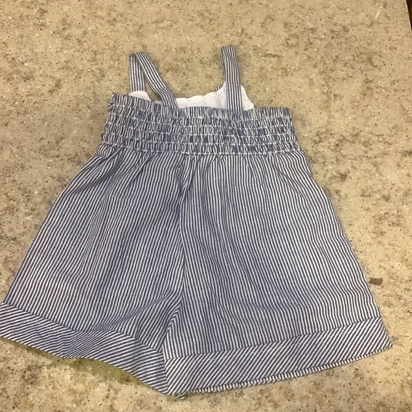 NWOT Pippa & Julie Navy & White Stripe Bow Front Romper Size 18 months - Picture 6 of 8